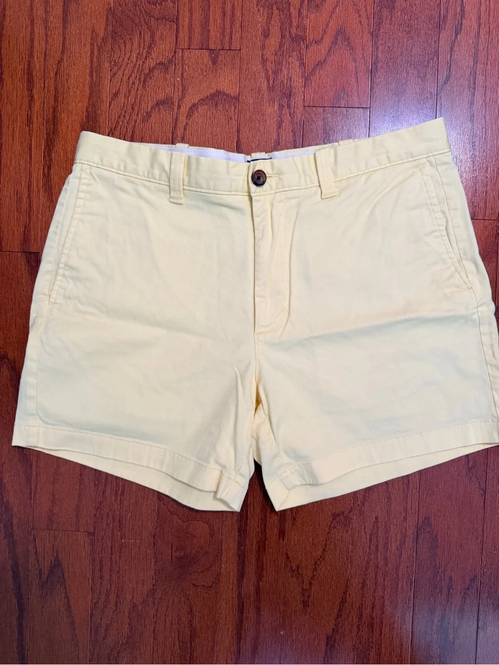 J. Crew Pale Yellow Flat Front Chino Shorts
